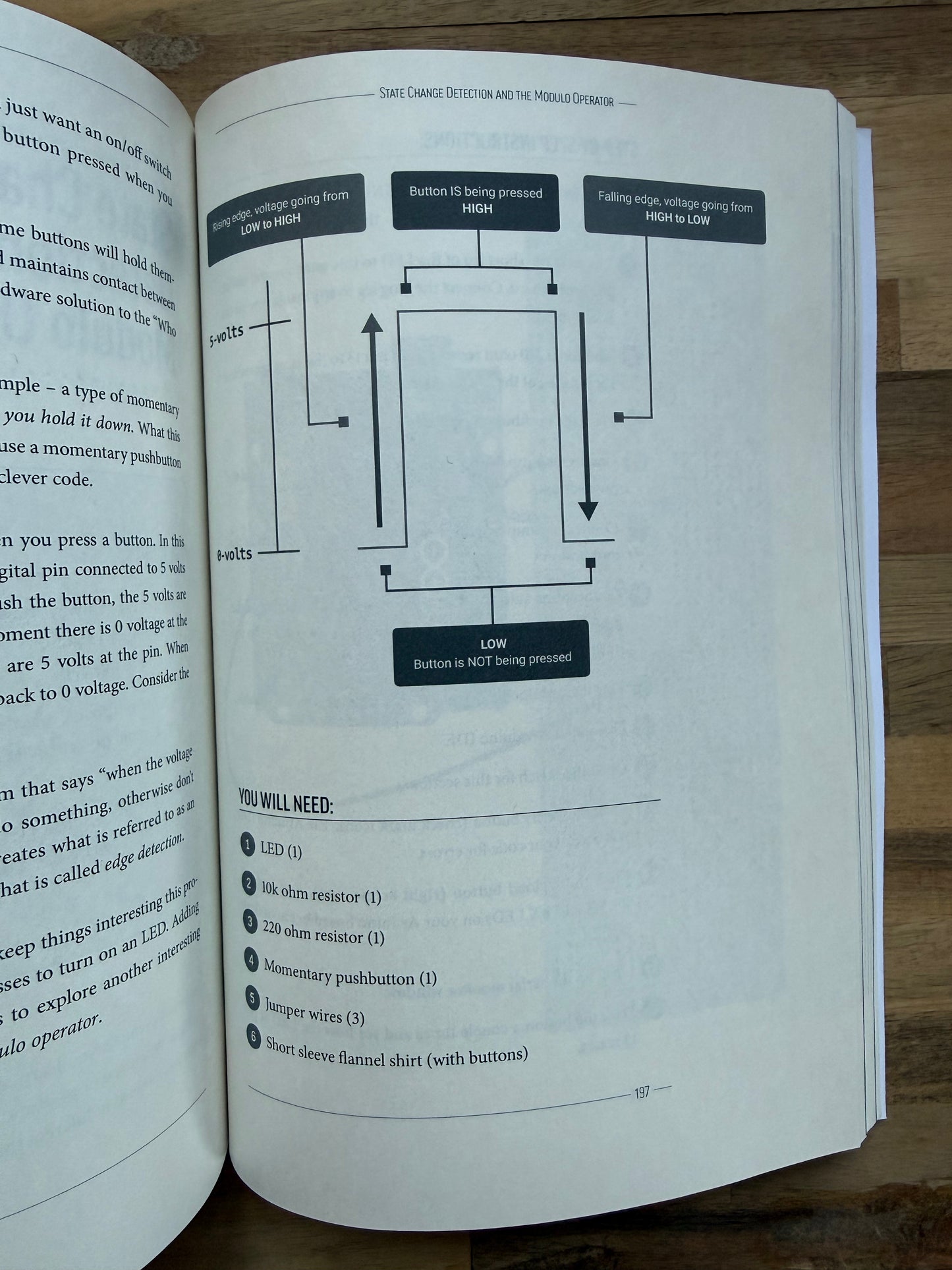 Arduino Book for Beginners state change diagram