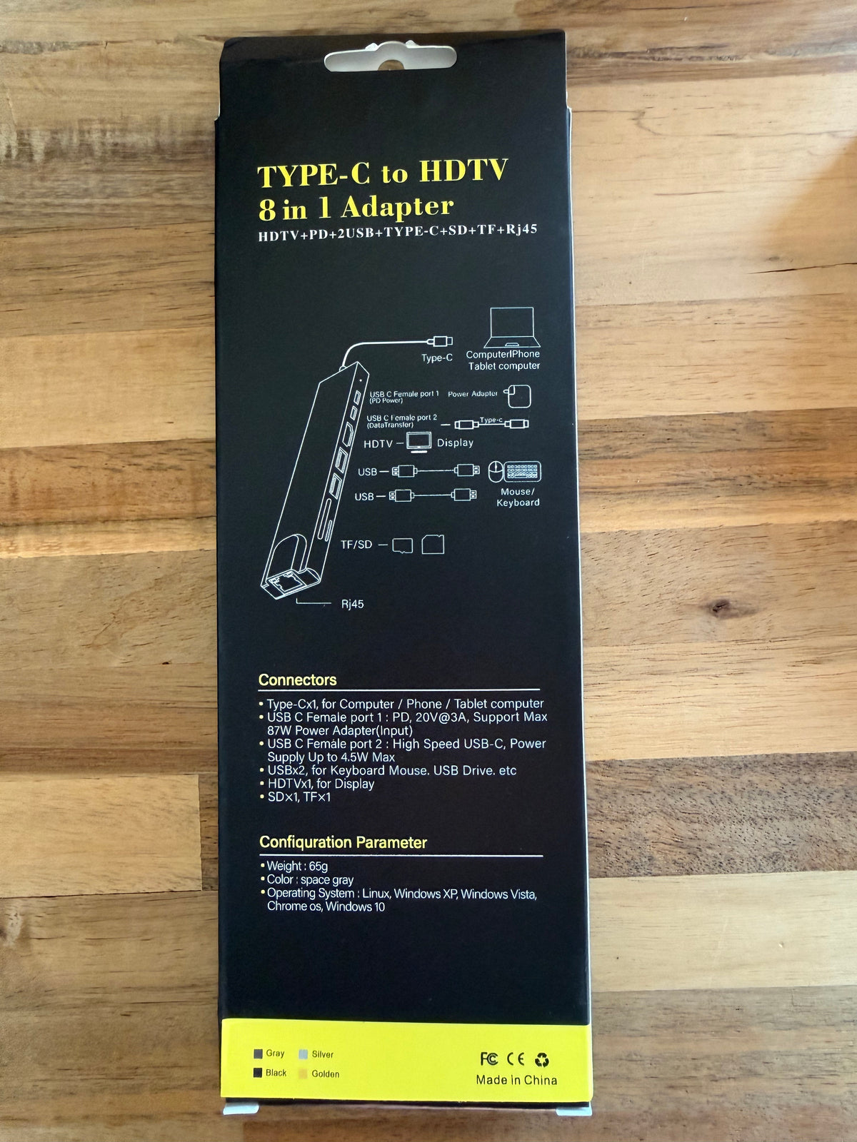 8 in 1 USB C Hub Adapter for Arduino UNO Q